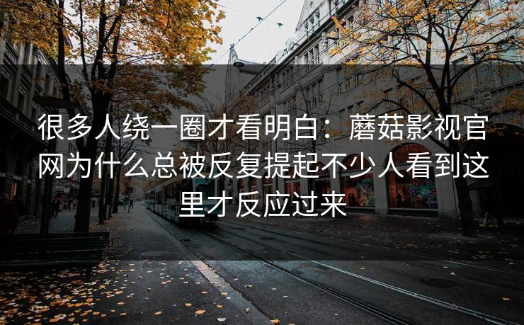 很多人绕一圈才看明白：蘑菇影视官网为什么总被反复提起不少人看到这里才反应过来