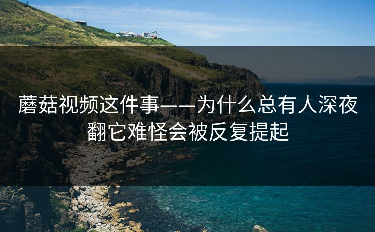 蘑菇视频这件事——为什么总有人深夜翻它难怪会被反复提起